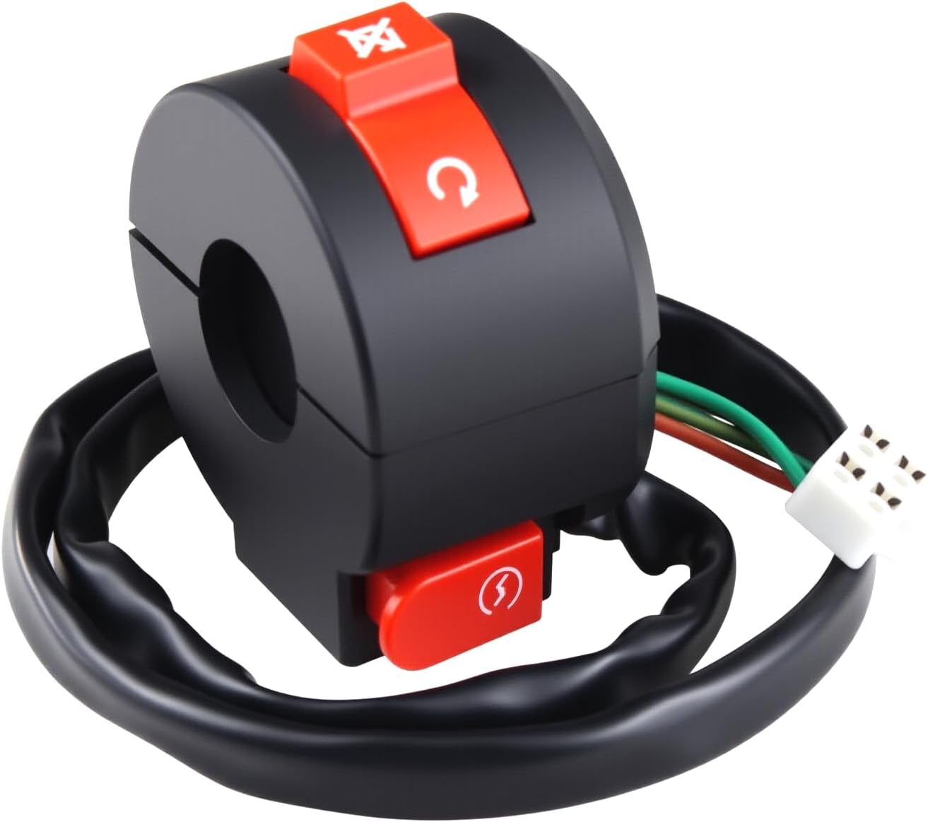 Handlebar Mount Motorbike ON Off Start Kill Switch 7/8" 22mm 4 Wires Aftermarket Replacement Parts Fit for 110cc 125cc Taotao ATVs Quad Wheelers Motorcycles Pit Bike.