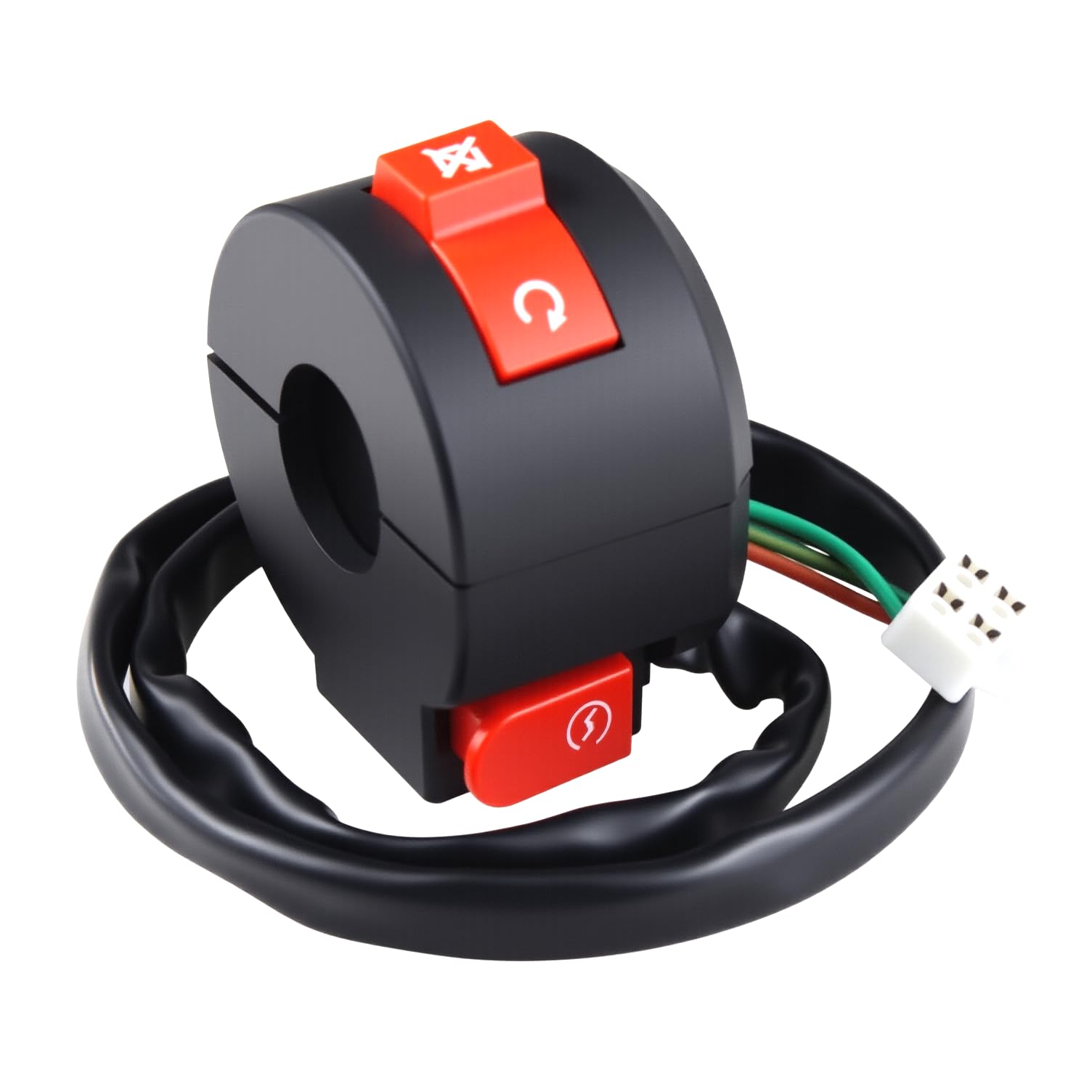 Handlebar Mount Motorbike ON Off Start Kill Switch 7/8" 22mm 4 Wires Aftermarket Replacement Parts Fit for 110cc 125cc Taotao ATVs Quad Wheelers Motorcycles Pit Bike.