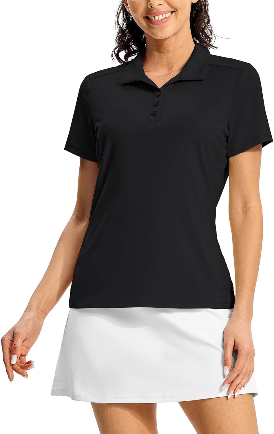 BGOWATU Women's Polo Shirts Golf Tennis Shirts Short Sleeve 3 Buttons Collared Casual Top UV Sun Protection Dry Fit - Image 2