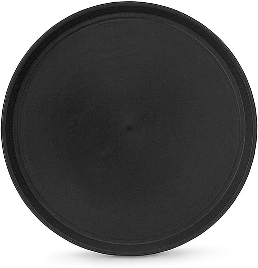 6 Bandejas Camarero 40 cm Antideslizante Redonda de Plástico Negro Para Hosteleria. Ideal para Bares y Restaurantes