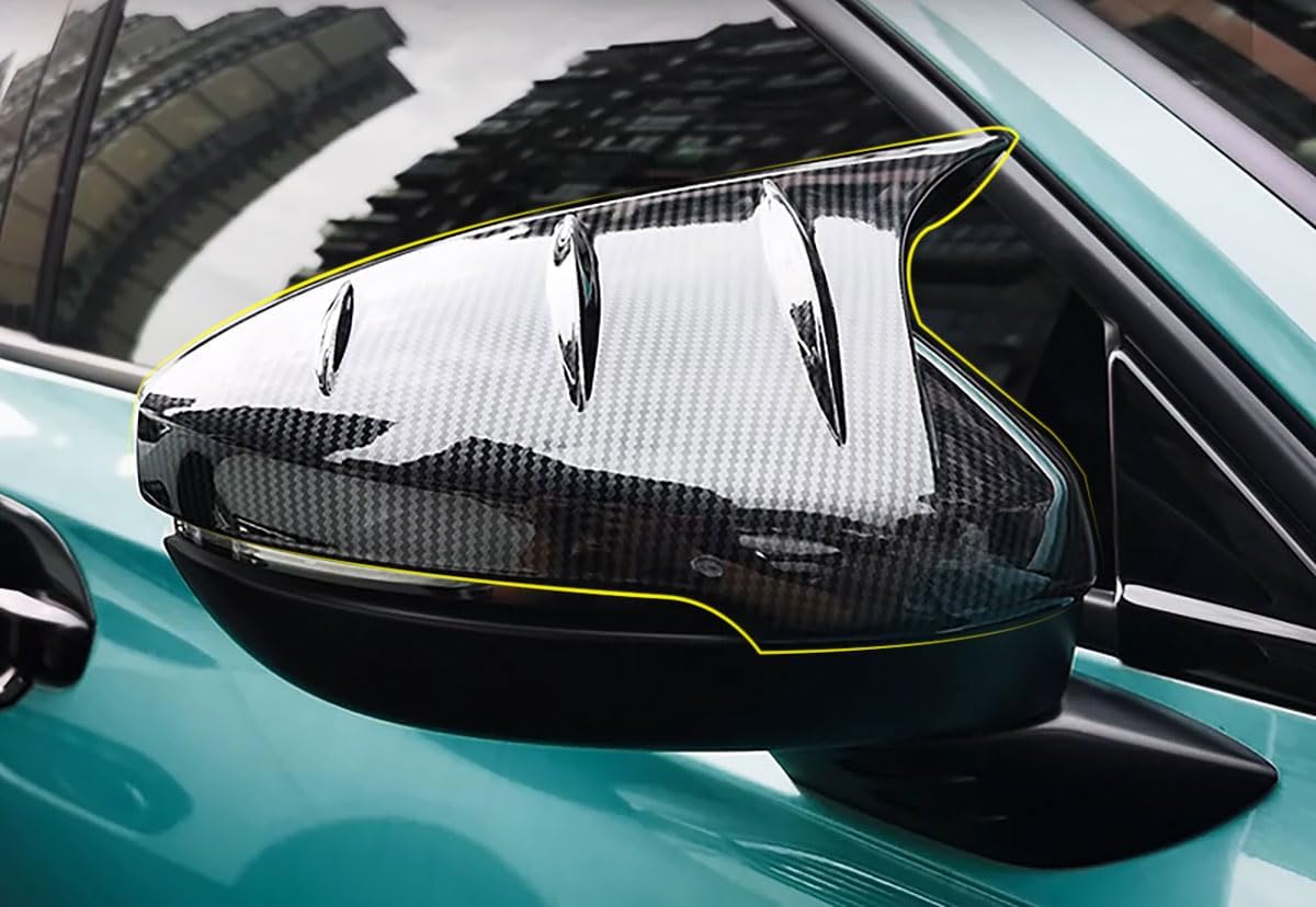Side View Mirror Cap Cover Compatible With Honda Civic 11TH GEN 2026 2025-2022 Rear view Mirrors Trim Exterior Car Accessories ABS 2PCS(Carbon Fiber Style)(With Turn Signal Mirror)