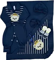 Saida Maternidade Menino LUXO de Urso Azul Marinho Kit completo com 6 peças