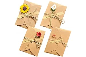 AECIH Gift Thank You Greeting Card Pack Handmade Invitation 12 Cards All Occasion