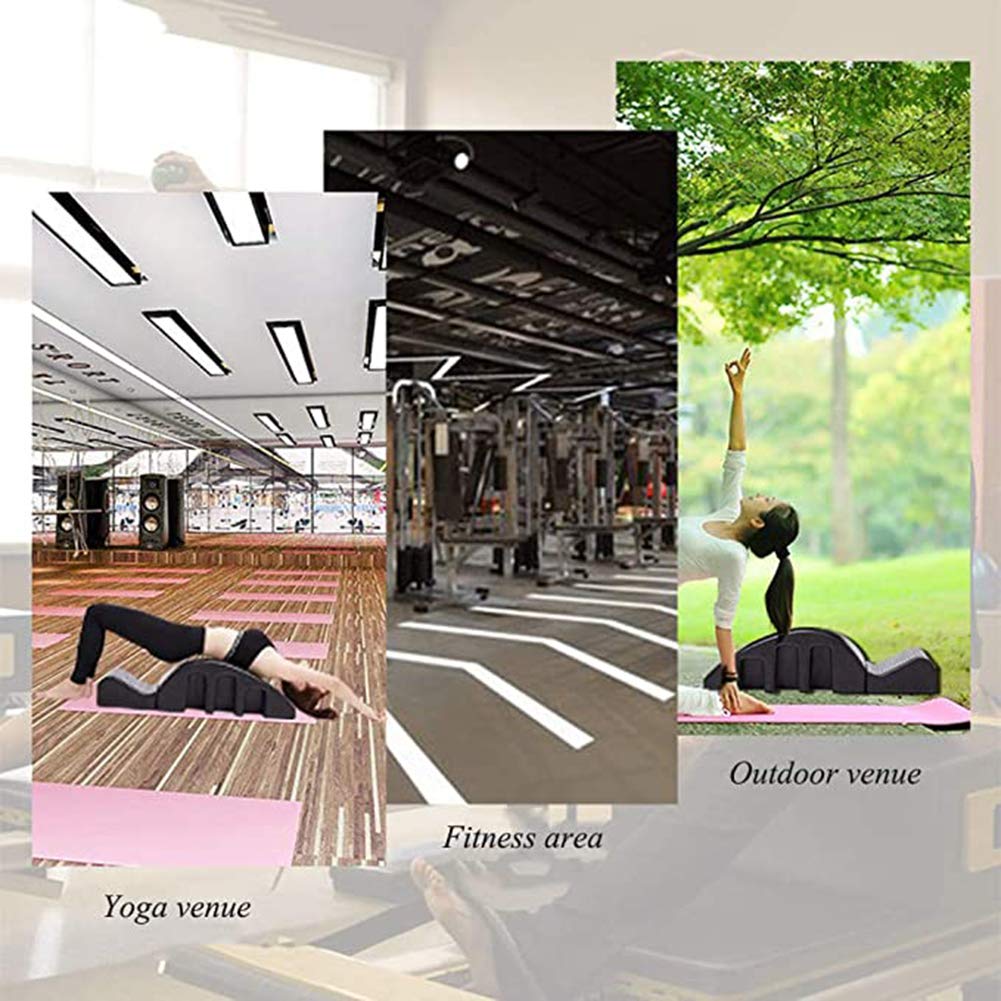 Pilates Lettino per Massaggi, Ortesi della Colonna vertebrale Pilates Deformità spinale Correzione cervicale Schiuma Yoga Correzione della cifosi Attrezzature per Il Fitness Pilates Arc, Nero