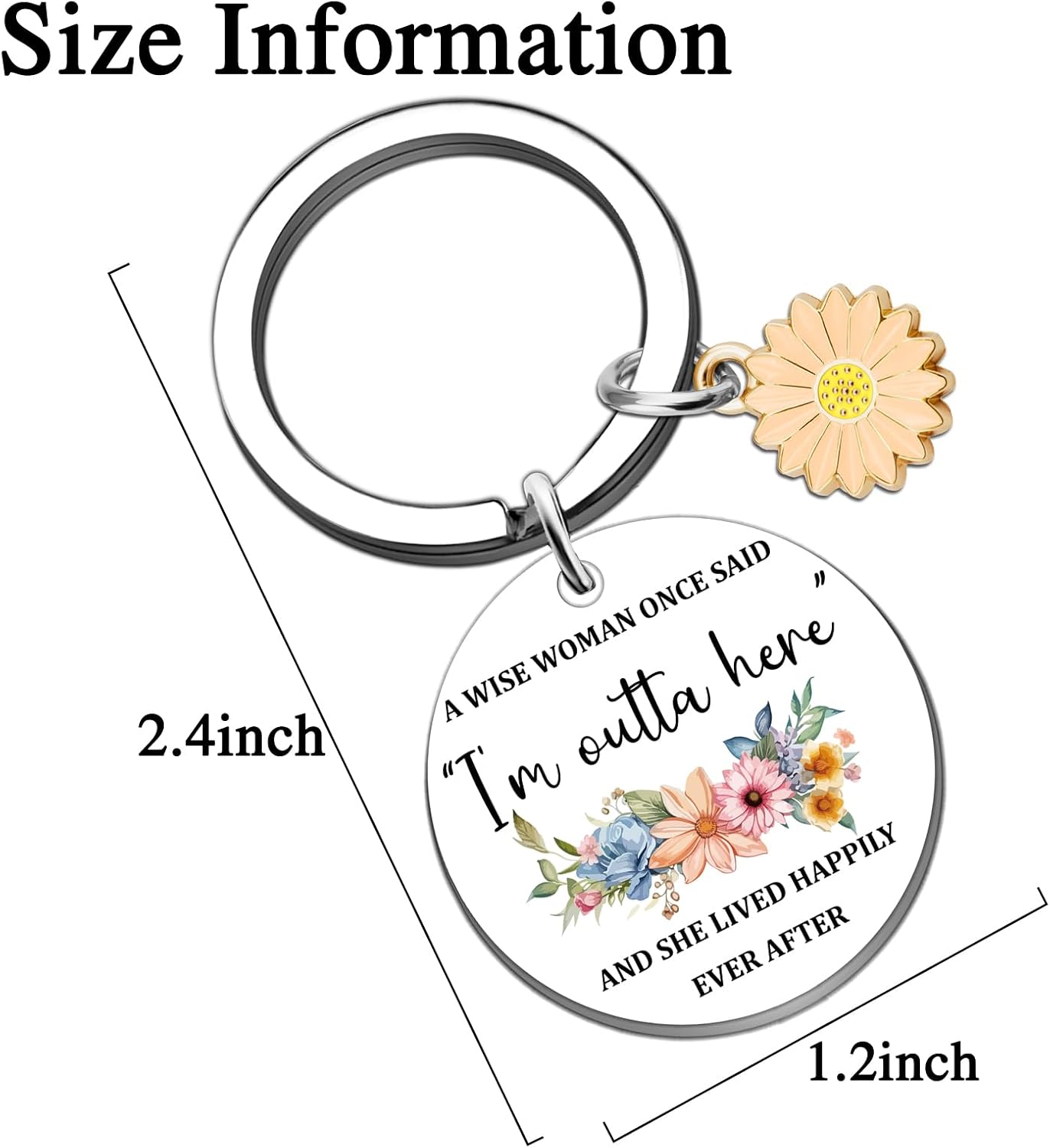 Valentine's for Coworkers Retirement Gifts for Women 2026 Cool Retirement Gift Keychains for Female Coworker Teacher Nurses Boss Friends Mom Grandma Farewell Going Away Gift for Her Keyring - Image 3