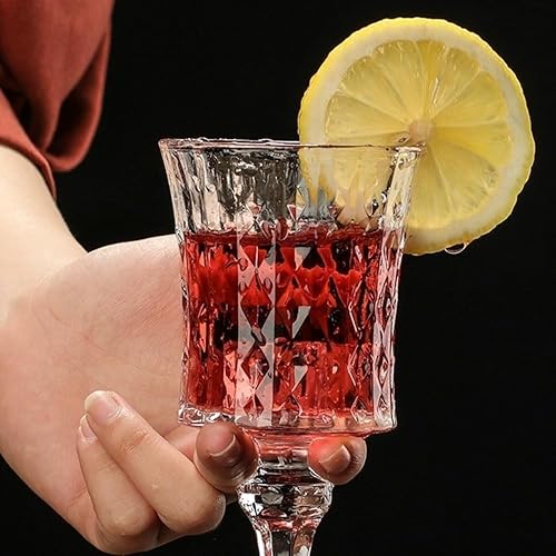 Miniatura 4 de Exquisita copa de vino vintage soplada a mano, 5.1 fl oz7.4 fl oz de tallo largo, cristal transparente para el hogar, bar, boda, copas de vino