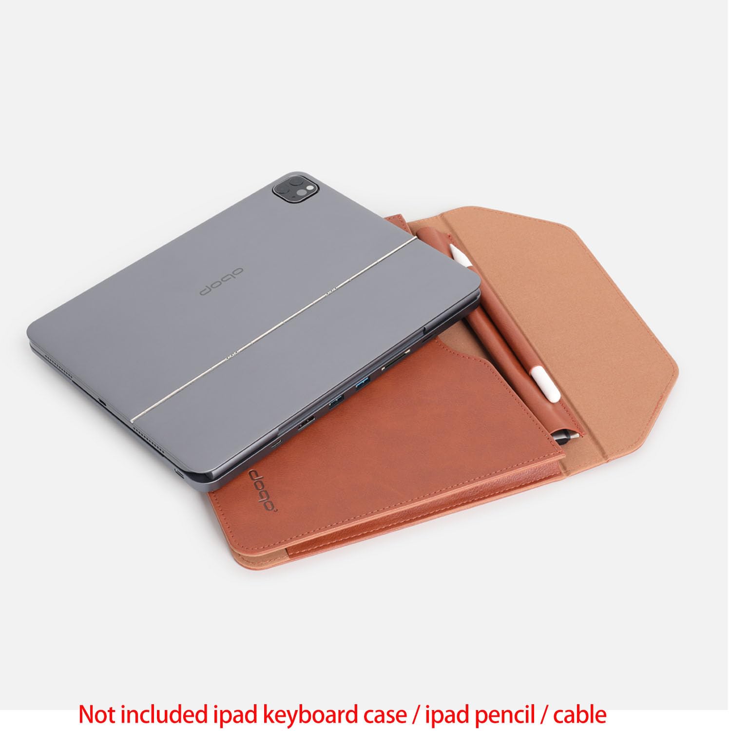 Amazon.co.jp: doqo レザーカバーバッグ ペンシルホルダー付き iPad