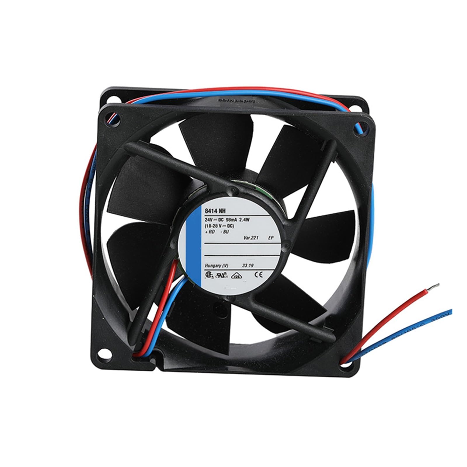 Ventilador de refrigeración 8414NH 80x80x25mm de alta eficiencia y 24V
