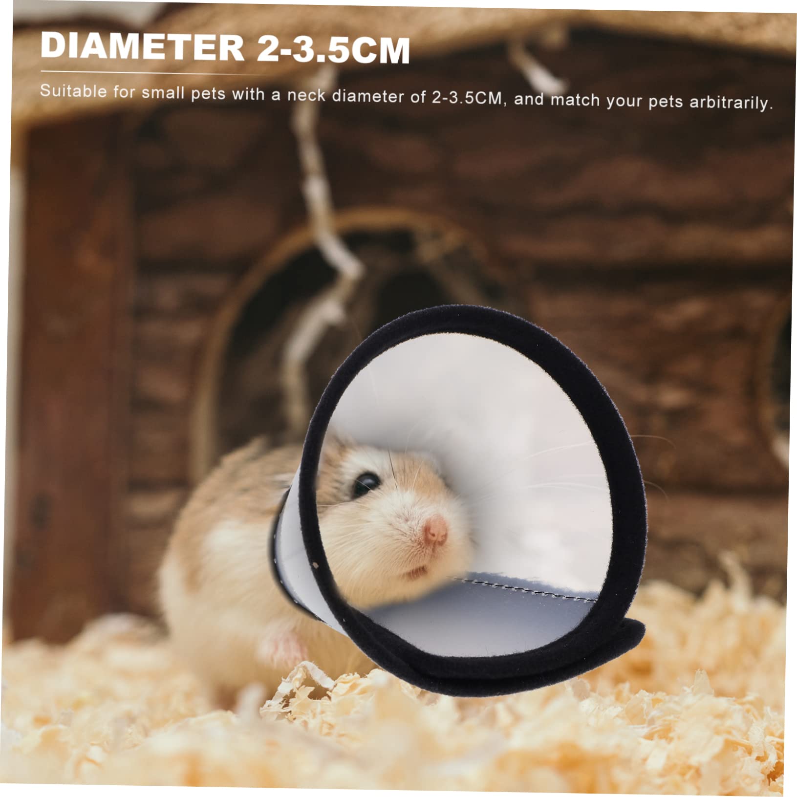minkissy Lot De 2 Colliers Anti-picage pour Hamster Protection Anti Léchage, Tour De Cou en Matériau Léger, Taille Unique, Accessoires pour Soins Et Récupération des Petits Animaux