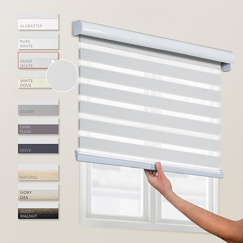 Miniatura 5 de CHICOLOGY Persianas de cebra personalizadas, persianas de cebra para ventanas, persianas de cebra para ventanas, persianas de cebra sin cordón,