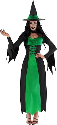 Disfraz de bruja Morph para mujer (3 colores), disfraz de bruja malvada, disfraz de bruja para adultos, disfraz de bruja para mujer de Halloween