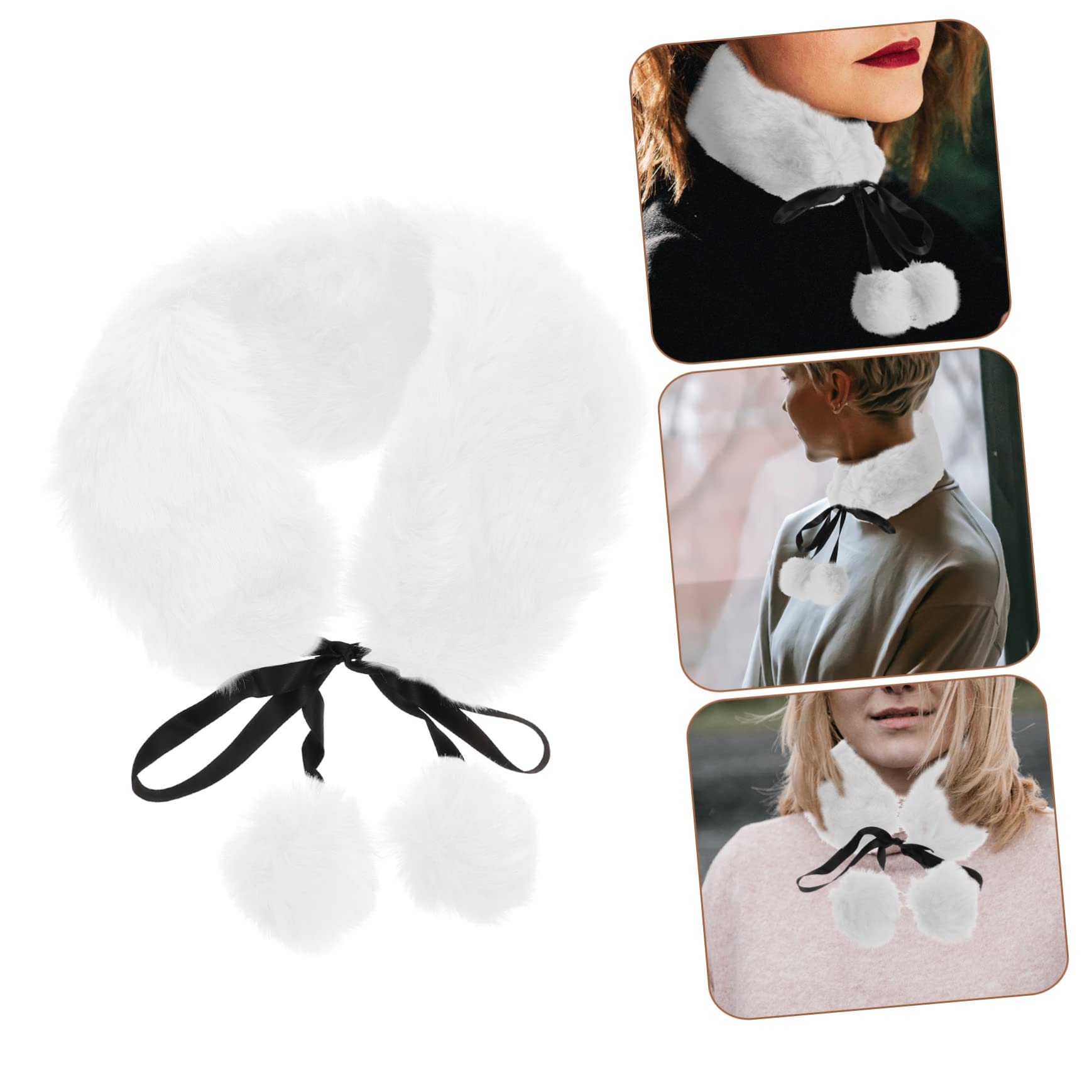 GALPADA 1Pc Bufanda De Cuello De Piel Pañuelo Cálido Cómodo Decoración Del Cuello Bufanda De Felpa Elegante De Las Mujeres De Niña Decorativa