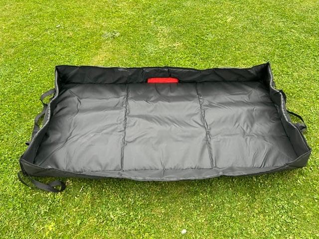 XL Carp Fishing Roll Up Unhooking Mat WITH SIDES Carry Cradle Black 116x59cm