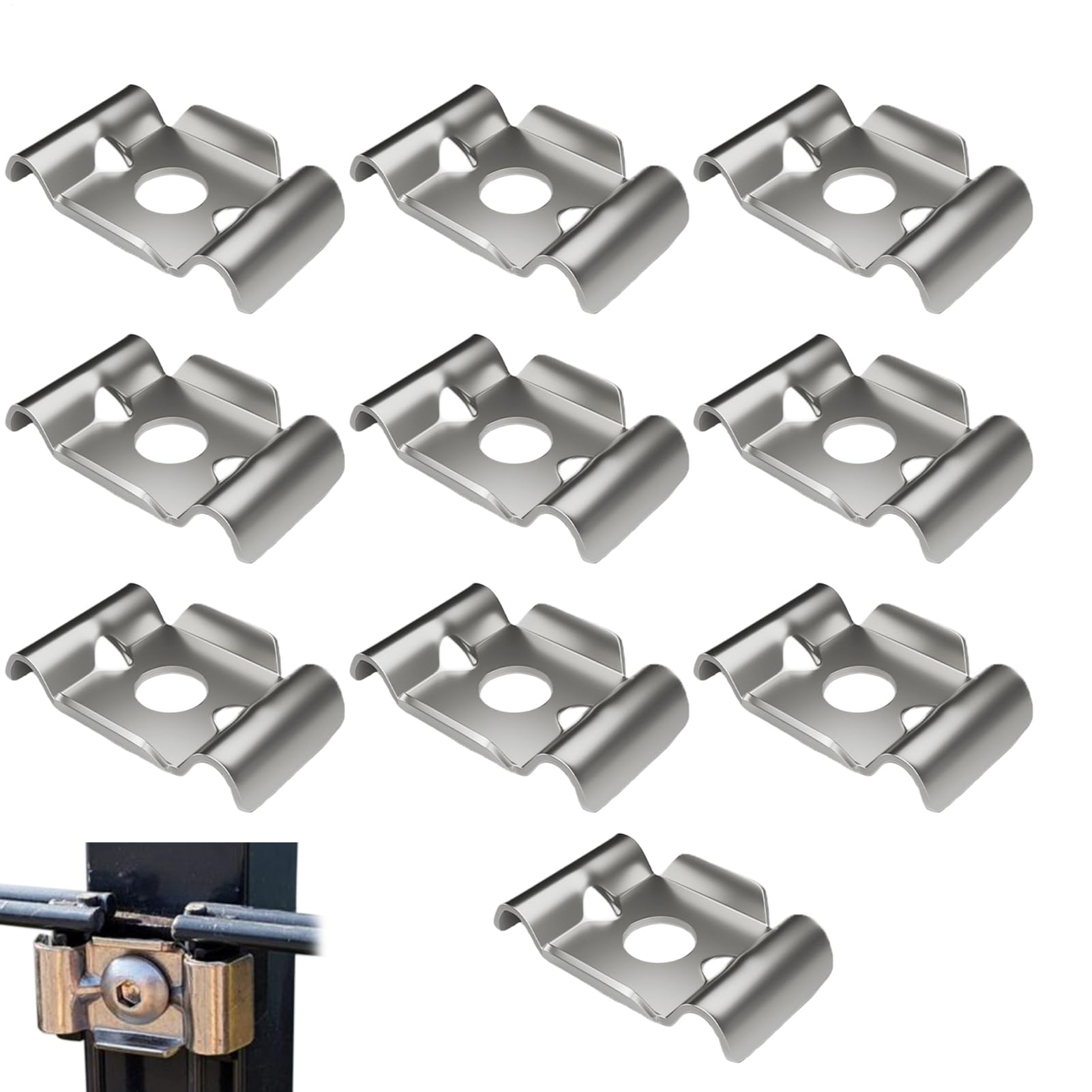 Clips pour panneau d'élevage antirouille Lot de 10 supports haute résistance pour enclos
