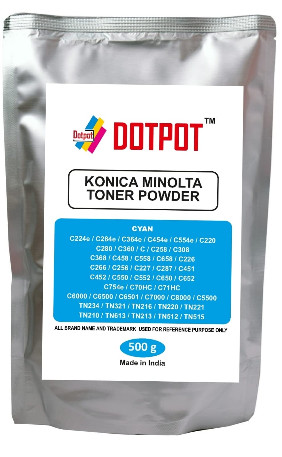 Dotpot Original KONICA MINOLTA C224, C258, C220, C280, C360, C368, C364, C451,TN321, TN216, TN221, TN512, TN514 Cyan Color Toner Powder 500g Cyan Toner Powder (B09TGRJTGG) Amazon Price History, Amazon Price Tracker