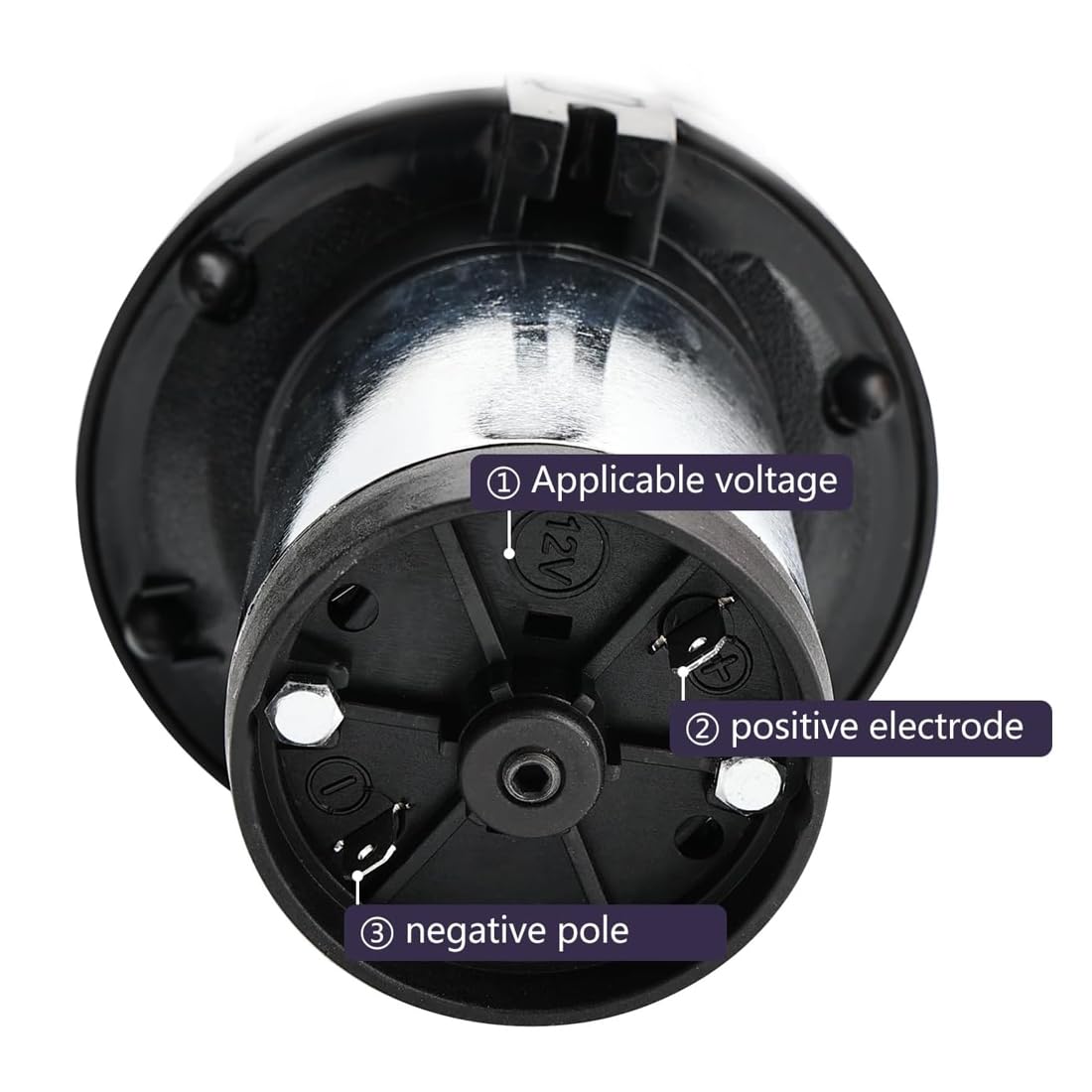 Clacson Ahooga per auto, stile classico, vintage, per auto, camion, camper, 12 V, 110 dB (nero)