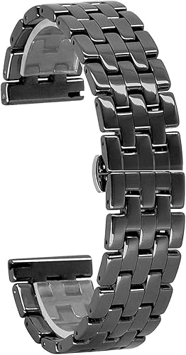 Miniatura 2 de Correa de reloj de cerámica extraíble de 1.811 in para Galaxy para hombres y mujeres, correa de reloj de liberación rápida compatible con Gear S3