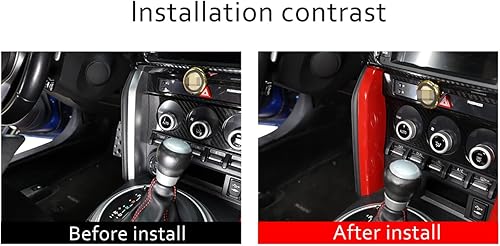 Miniatura 3 de YIWANG Moldura de decoración de consola central ABS para Subaru BRZ Toyota 86 2013-2020 accesorios de coche (rojo)