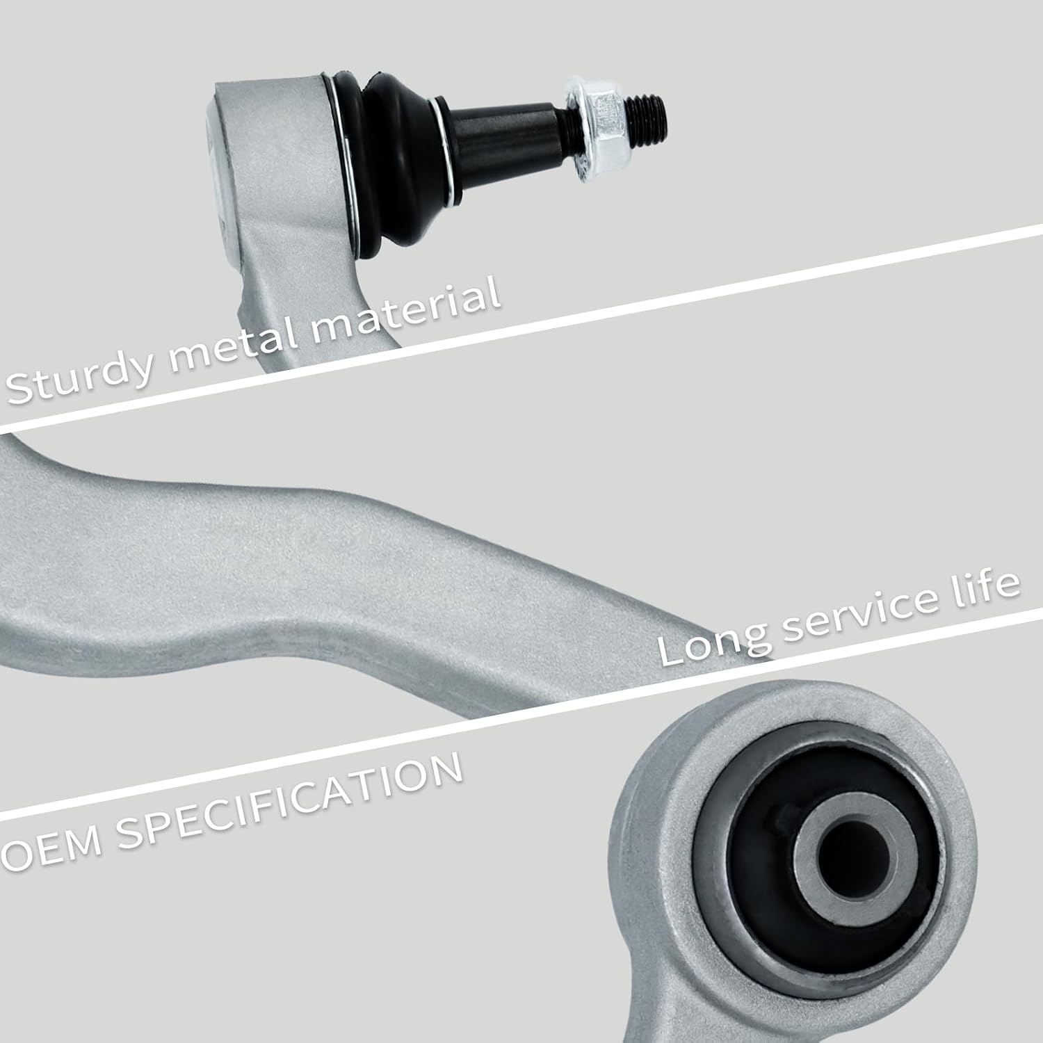 POWERGEAR 2PCS Suspension Kit Front Lower Rearward Control Arm With Ball Joint Fit for 2013-2019 CADILLAC ATS 2020-2024 CADILLAC CT4 Front Suspension MS501277 MS501278