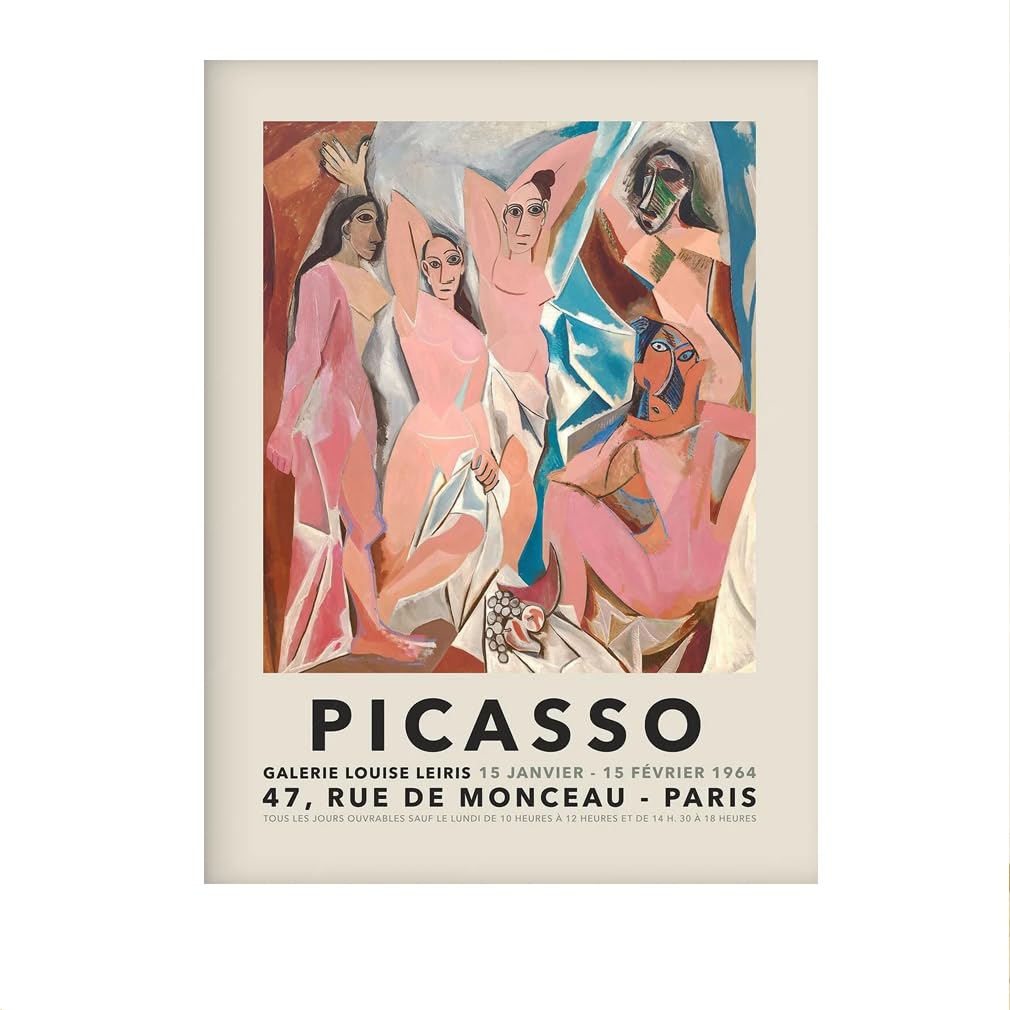 Portrait abstrait Picasso pour décoration d'intérieur chic et épurée