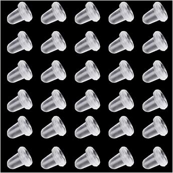 Silicone Earring Stopper Earring Backs Earring Studs Transparent for Women for Crafts Pack of 200 Size 4 x 4 mm