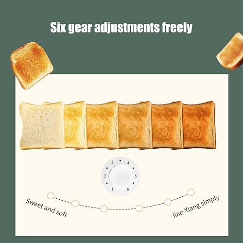 Miniatura 5 de Tostadora retro de 2 rebanadas de pan con 6 funcions, tostadoras inteligentes extraíbles de acero inoxidable, tostadoras blancas, 2 rebanadas de