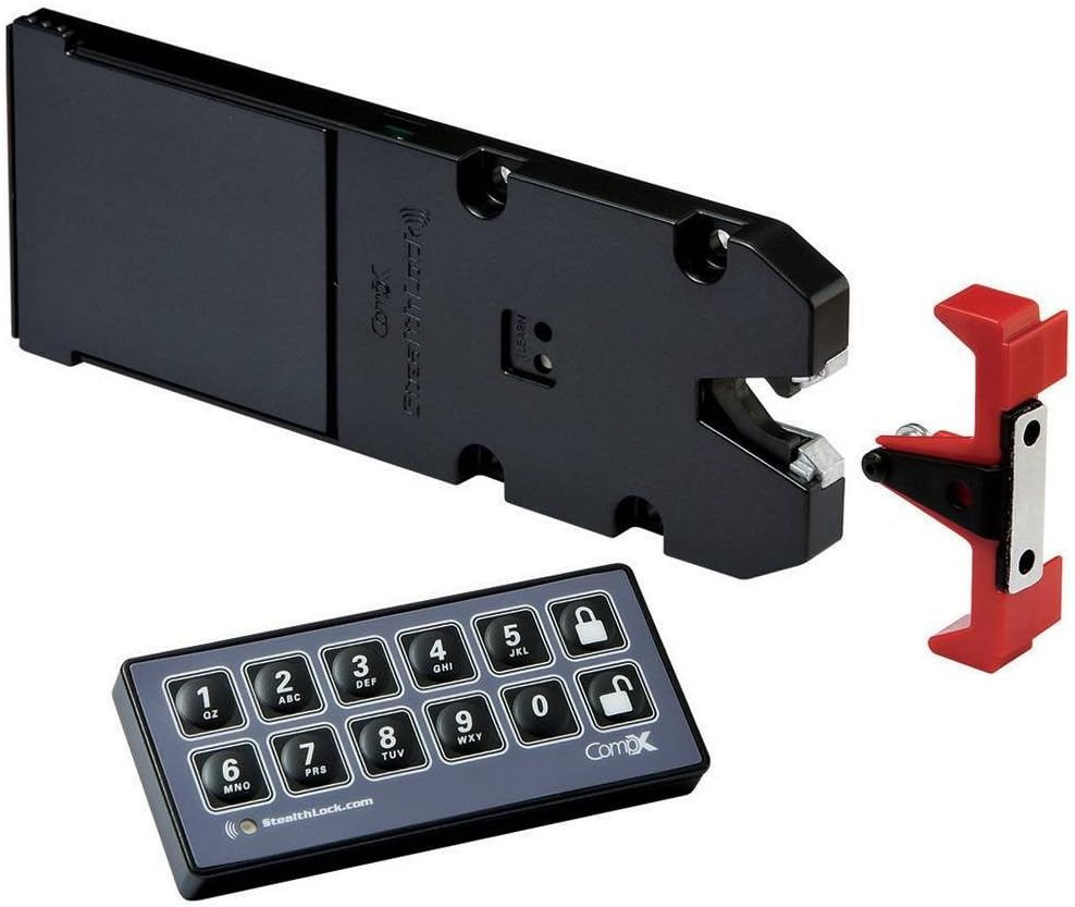 strike plate, for StealthLock, steel, black, 1 1/4" x 1 1/4" x