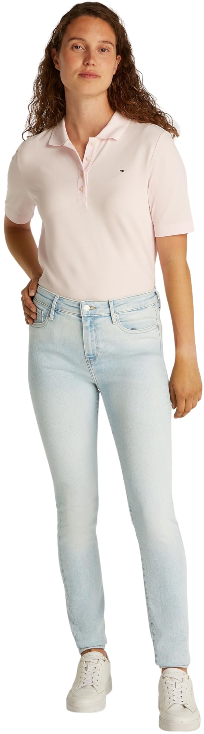 Tommy Hilfiger Damen Como Skinny RW Sky WW0WW44369 Como Skinny Rw Sky Ww0ww44369