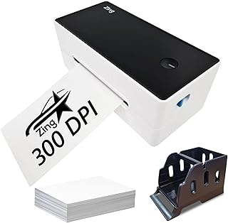 Zing® Pro Series 300 DPI Direct Thermal Label Printer High Speed/Resolution 150mm/s 4x6 UK Support Line - Compatible with Amazon, Royal Mail, eBay, DHL, Fedex, UPS, Hermes, Etsy, Shopify MAC & Windows