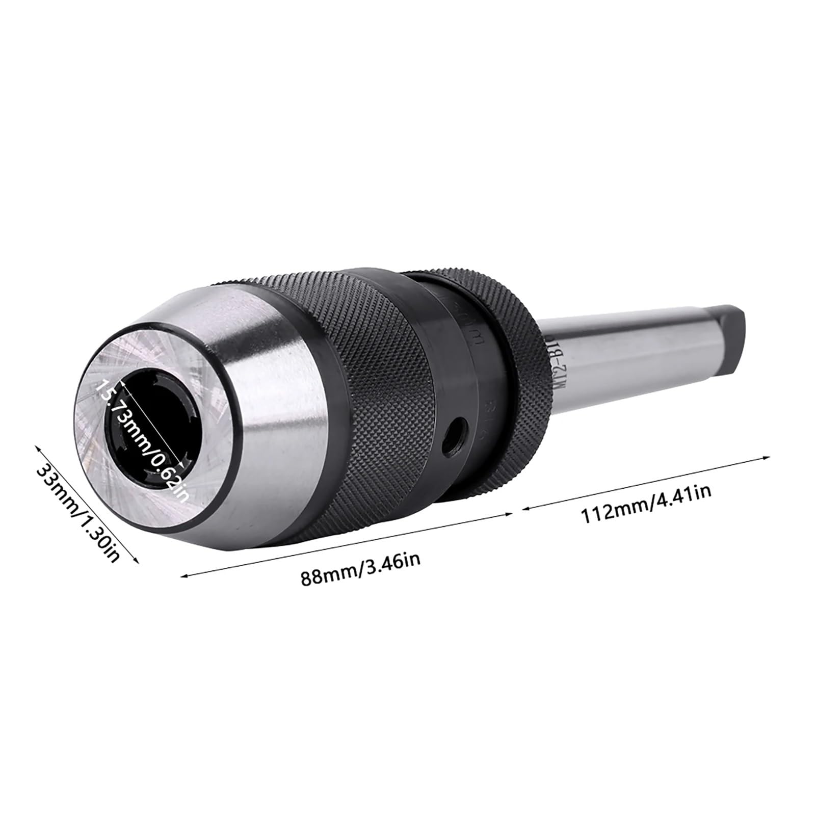 1 szt. 113mm 1/2 "stalowy samozaciskowy uchwyt wiertarski tokarski i trzpień MT2B16