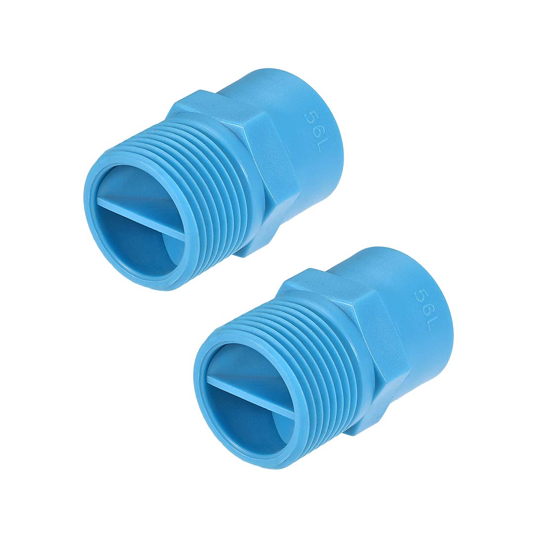 uxcell Full Cone Tip, 1BSPT Plastic PP Wide Angle Nozzle, 2 Pcs