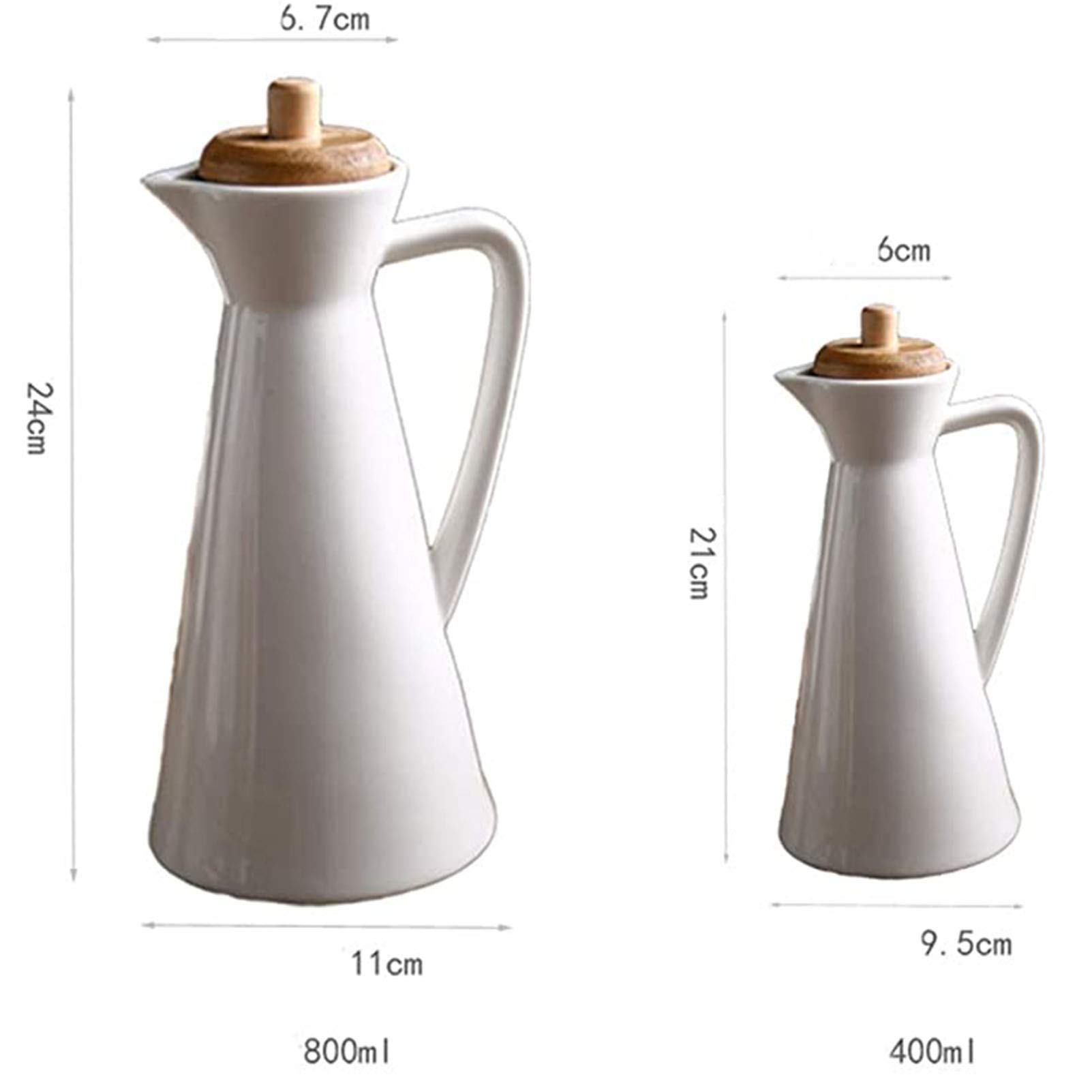 Pojemnik na olej, vintage butelka oleju, ceramiczny dozownik octu na olej butelka oleju pojemniki kuchenne szczelny nalewak sos cruet duża pojemność przechowywanie oleju butelka-C||800 ml