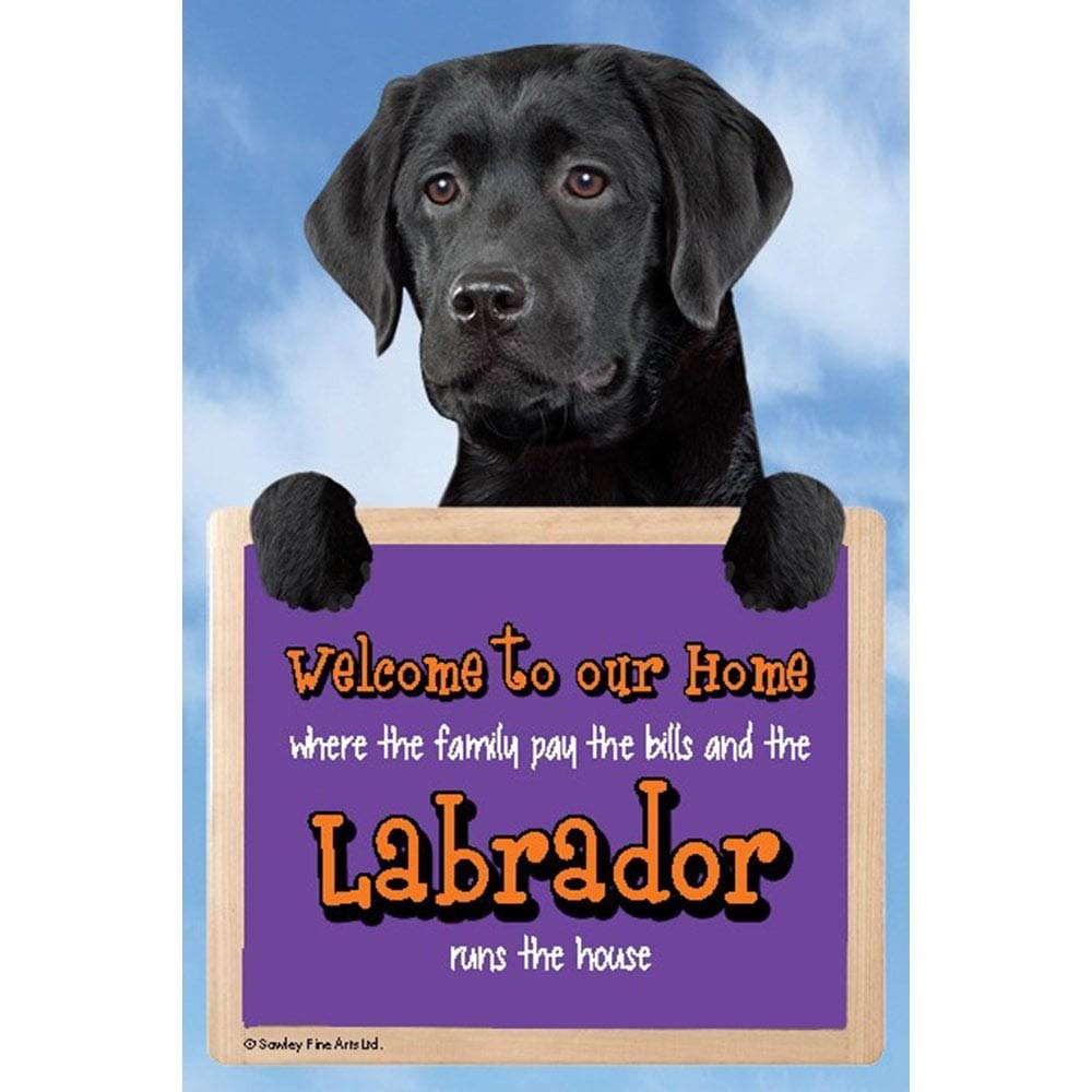 Scottish Collectibles Black 3D Labrador Dog Welcome Sign Stunning Eye Catching 23Cm X 15Cm Durable Sign