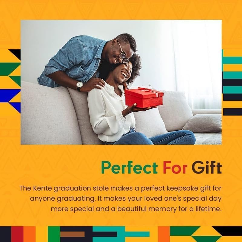 Image of Kwabla's Kente Graduation Stole Class of 2026 | Celebrate Culture with the African Graduation Stole