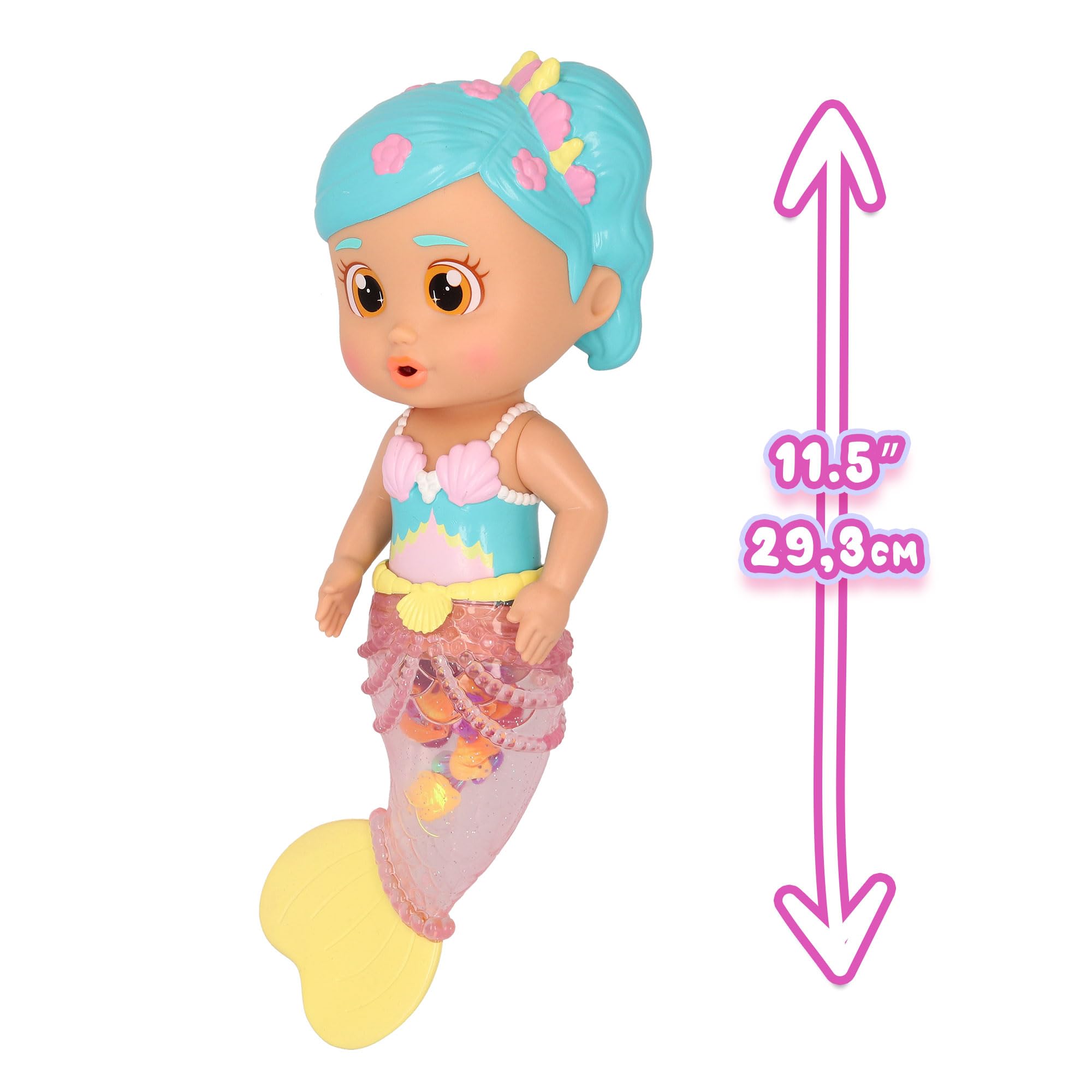 BLOOPIES Shimmer Mermaids Alice - Giocattolo da collezione per bagno e acqua, una sirena che schizza acqua e fa bolle! Giocattolo regalo per ragazze e ragazzi dai 18 mesi in su