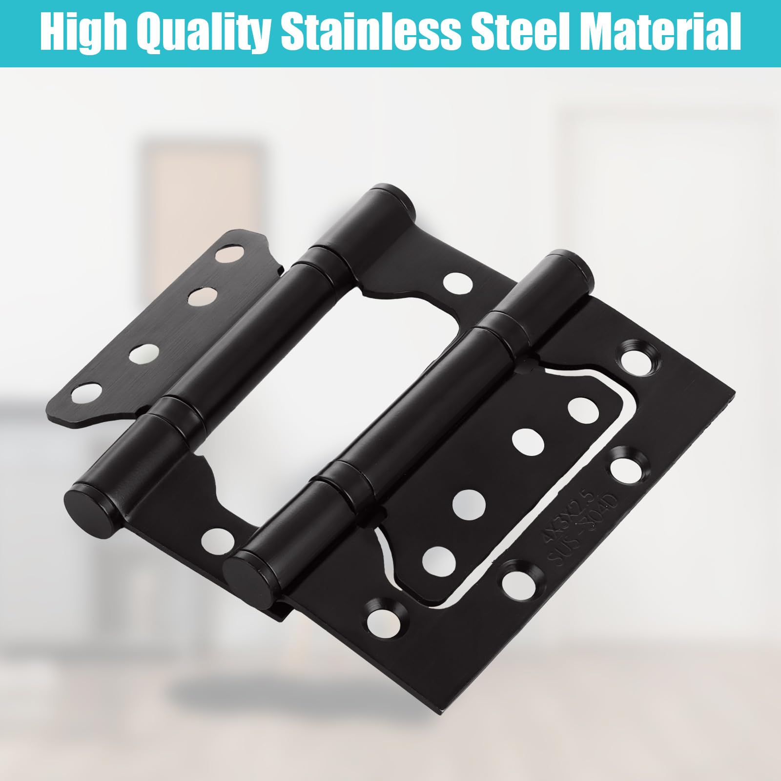 APACALI 12 Pack Flush Hinges 100mm, 4 Inch Flush Door Hinges - Image 3