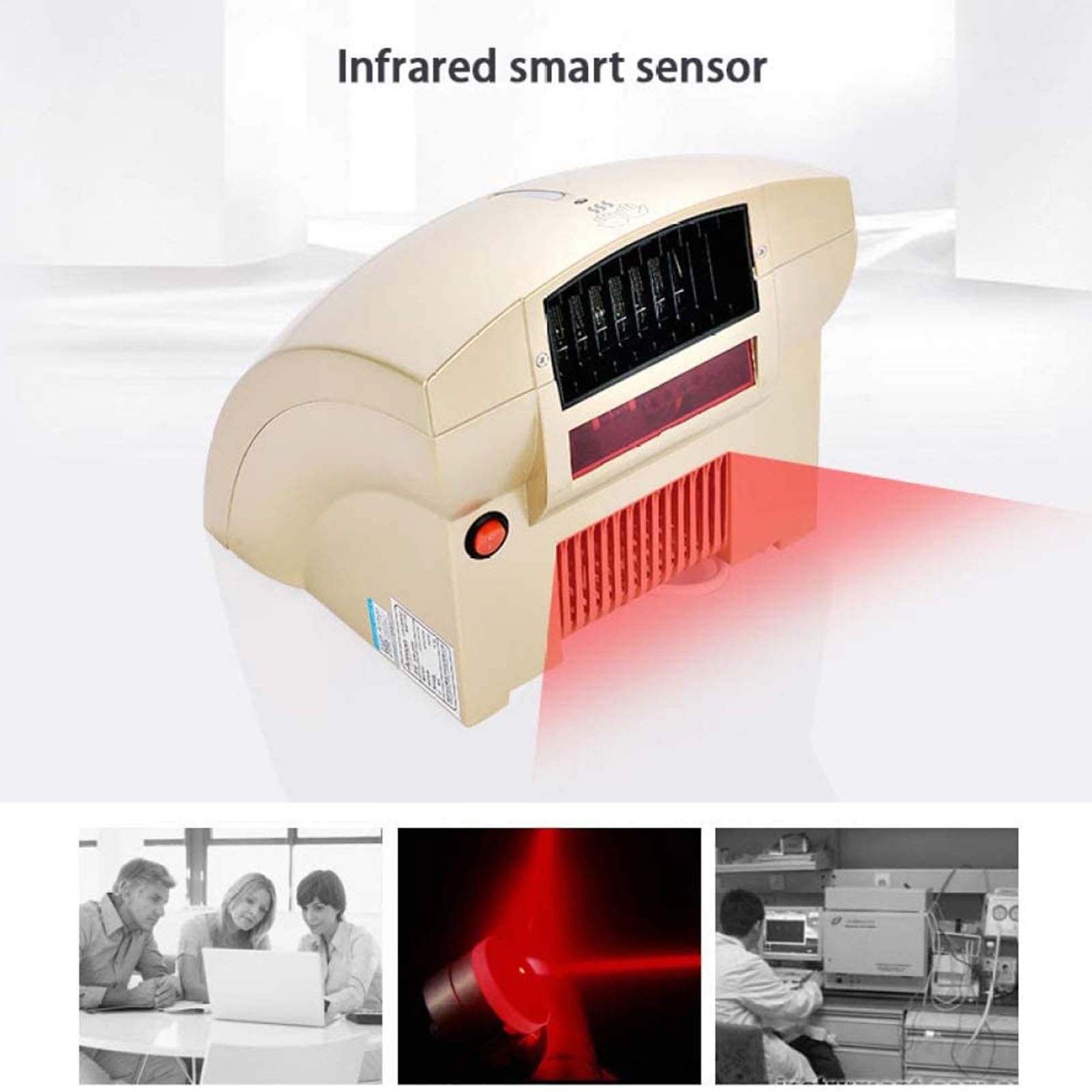 Professionale Asciugamani ad Aria Automatico Elettrico Alta velocità, a Parete, Asciugamani ad Aria in Coperchio ABS, Commerciale e Famiglia per Bagno,d'oro