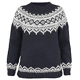 MATERIALIEN: Zusammen mit unseren Modedesignern haben wir einen Wollpullover für Damen entworfen, der unglaublich bequem und flexibel ist, mit hochwertigen Textilien in tollen Farben und Designs. Die 100% Islandwolle sorgt dafür, dass der Pullover leicht, atmungsaktiv sowie pflegeleicht ist. Bitte befolgen Sie die Waschanweisungen. Handwäsche nur in kaltem Wasser. Zum Trocknen nicht aufhängen, sondern flach auflegen.