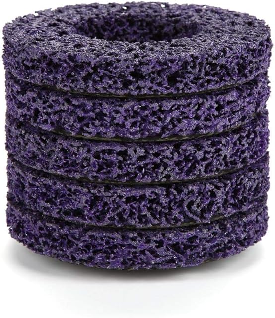 5pcs Wheel Disc Paint 3.94in 60# Poly Strip Rust Removal Tool for Angel Grinders Metal Alloy Grinding