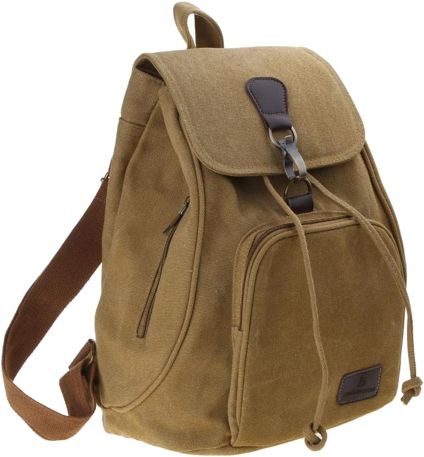 Stylish Canvas Backpack for Women Travel Daypack Trendy School Bag with Spacious Storage