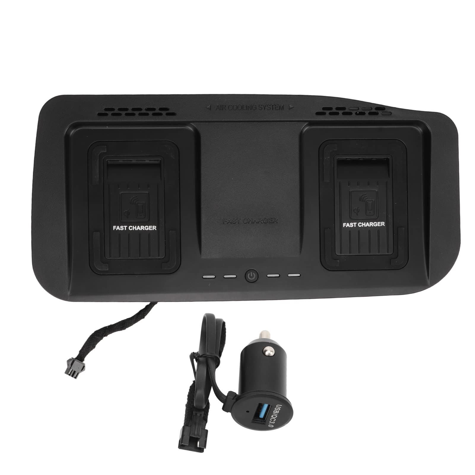 Caricatore wireless con console centrale XTEVU, strumento di ricarica a doppia telefono cellulare, compatibile con Highlander 2020-2022, sostituzione di ricarica da 15 W