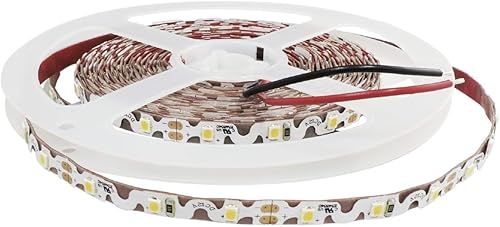 Iluminación LED 24V 16.4ft UL Listed Blanco Cálido 2835 SMD Zig-Zag Tira de luces LED regulables 660lmm 6.2Wm 300 LEDs 60 LEDsm IP33 no impermeable.