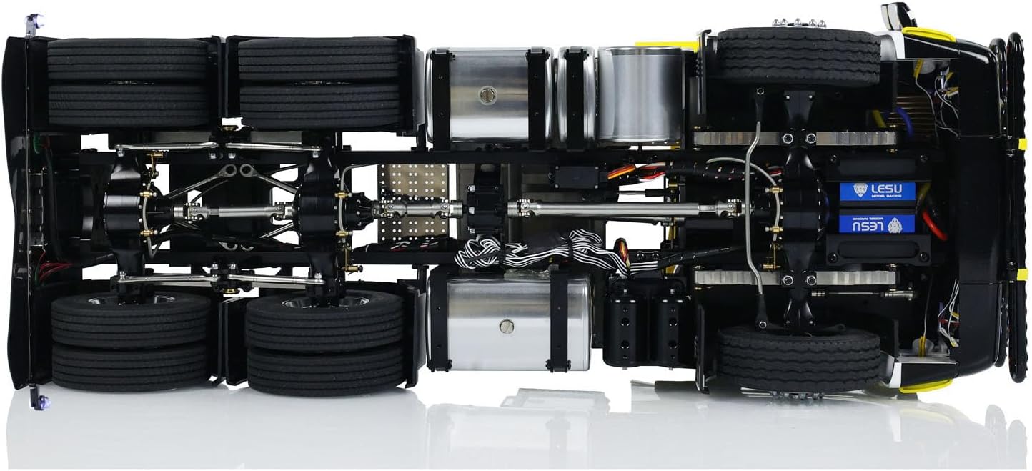 1/14 6x6 RC Tractor Truck Metal Chassis G-6181 Equipment Rack Cars Model Light Sound System Motor Servo ESC Hobby Grade Model for Adult(RTR-Edition)