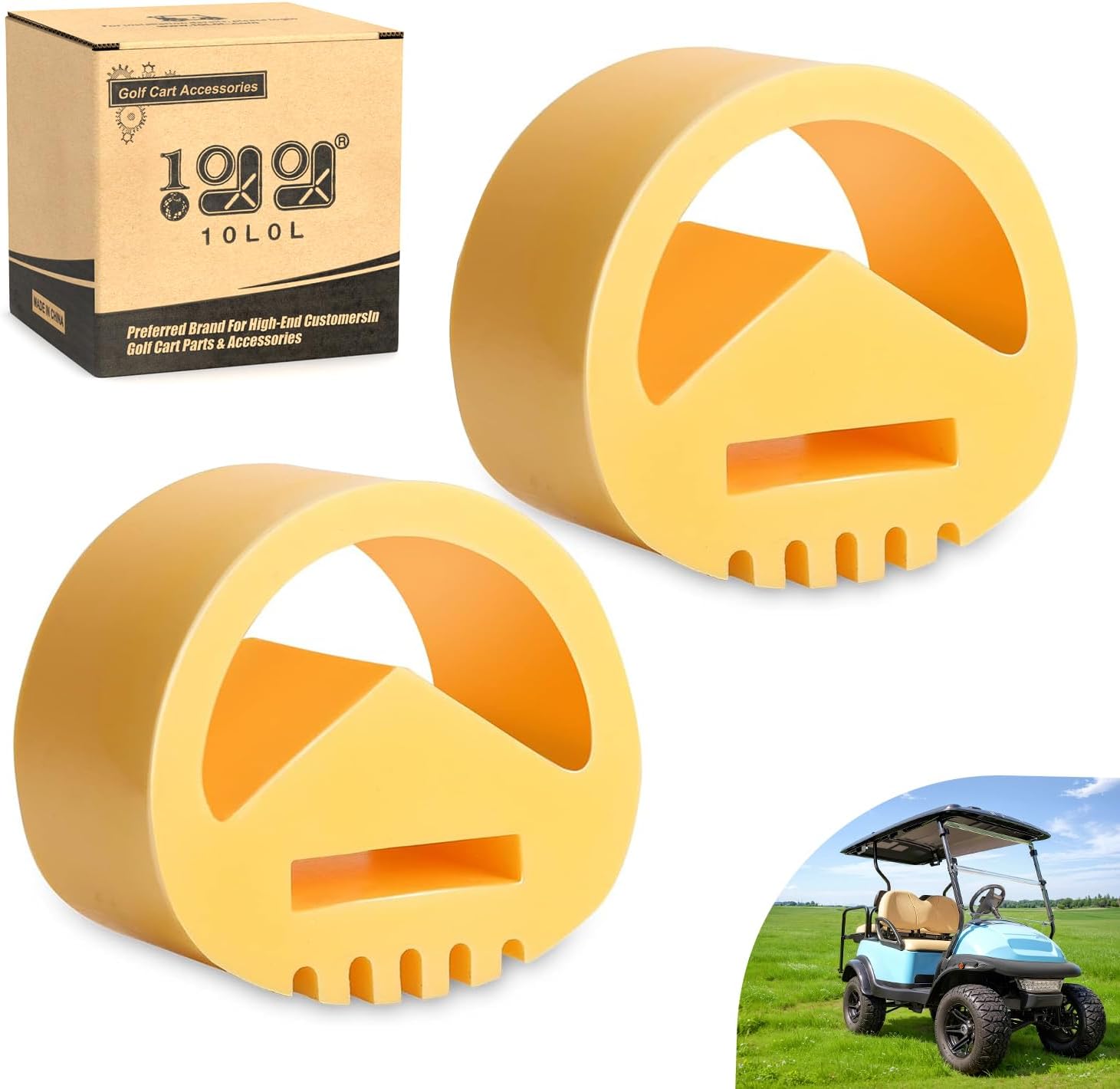 10L0L 2 Pack Motor Mount Vibration Dampener Engine Snubber for Club Car DS Gas 1984-up and Precedent Gas 2004-up Golf Cart, Replace OEM 1012164 1025403-01