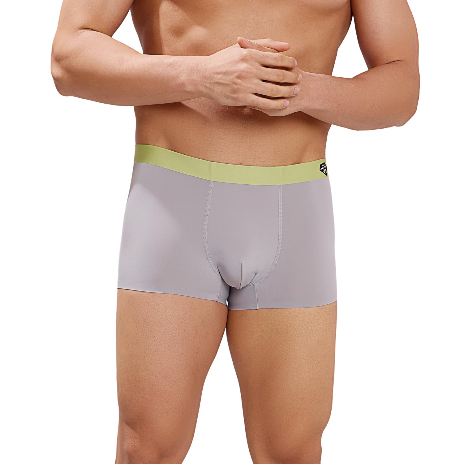 mercaze Men's Underwear Trunk - Seamless Ultra Stretch Comfort Microfiber Nylon Spandex Innerwear for Men, M122- Ultra Soft, Comfort Fit, 4 Way Flex, Quick Dry, Breathable Fabric - Light Grey, Medium-picture-20
