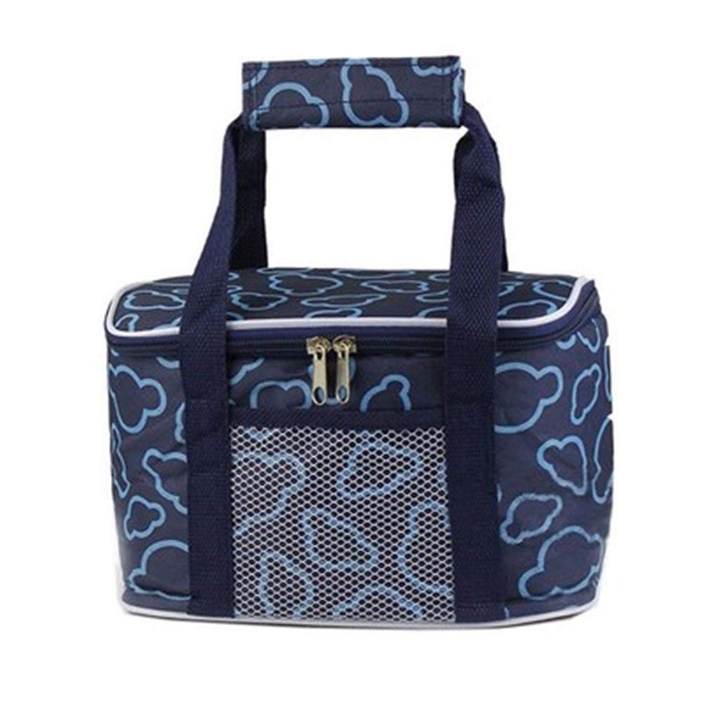 Bolsa de Picnic Los hogares llevan bolsas de picnic, contenedores comida Bolsas de Almuerzo(Rosado,18x29x18cm)