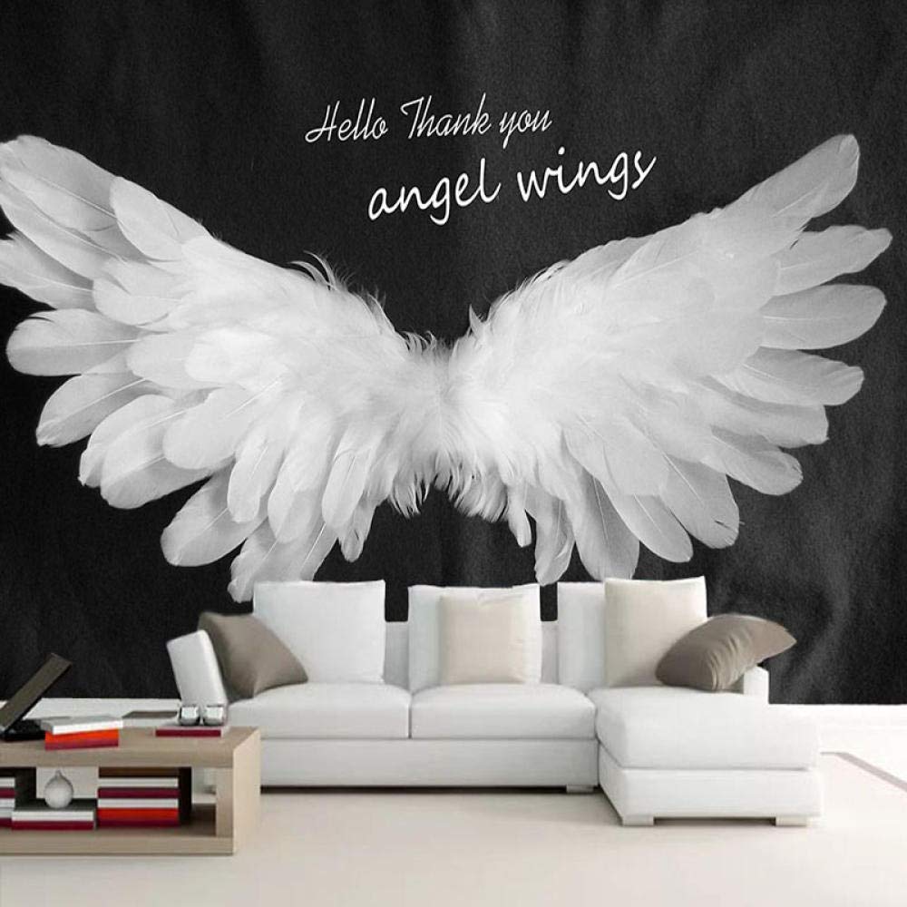 Papier peint étanche et lavable 3D ailes d'ange pour décoration murale durable de café
