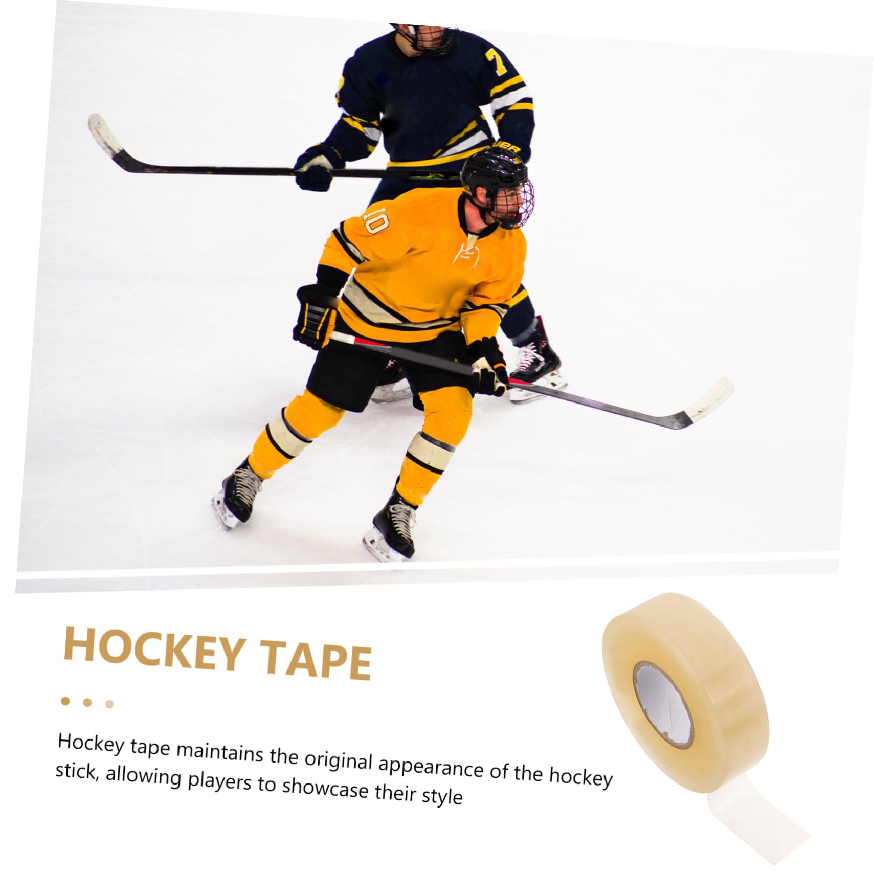 BESPORTBLE 4 Rouleaux De Bandage De Hockey Rondelles De Hockey Bande De Hockey Résistante À l'usure Bande De Crosse Accessoires De Protection De Hockey sur Glace Club PVC