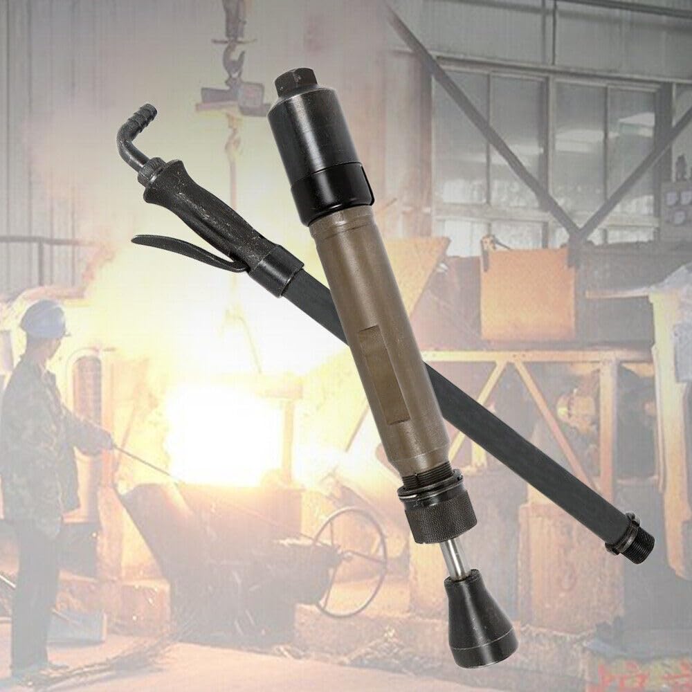 D9 Pneumatic Tamping Machine, 110V 1180mm Sledgehammer Pneumatic Sand Rammer Air Tamper Splitter Hammer Sander Large Casting Tools 600HZ (US Stock)