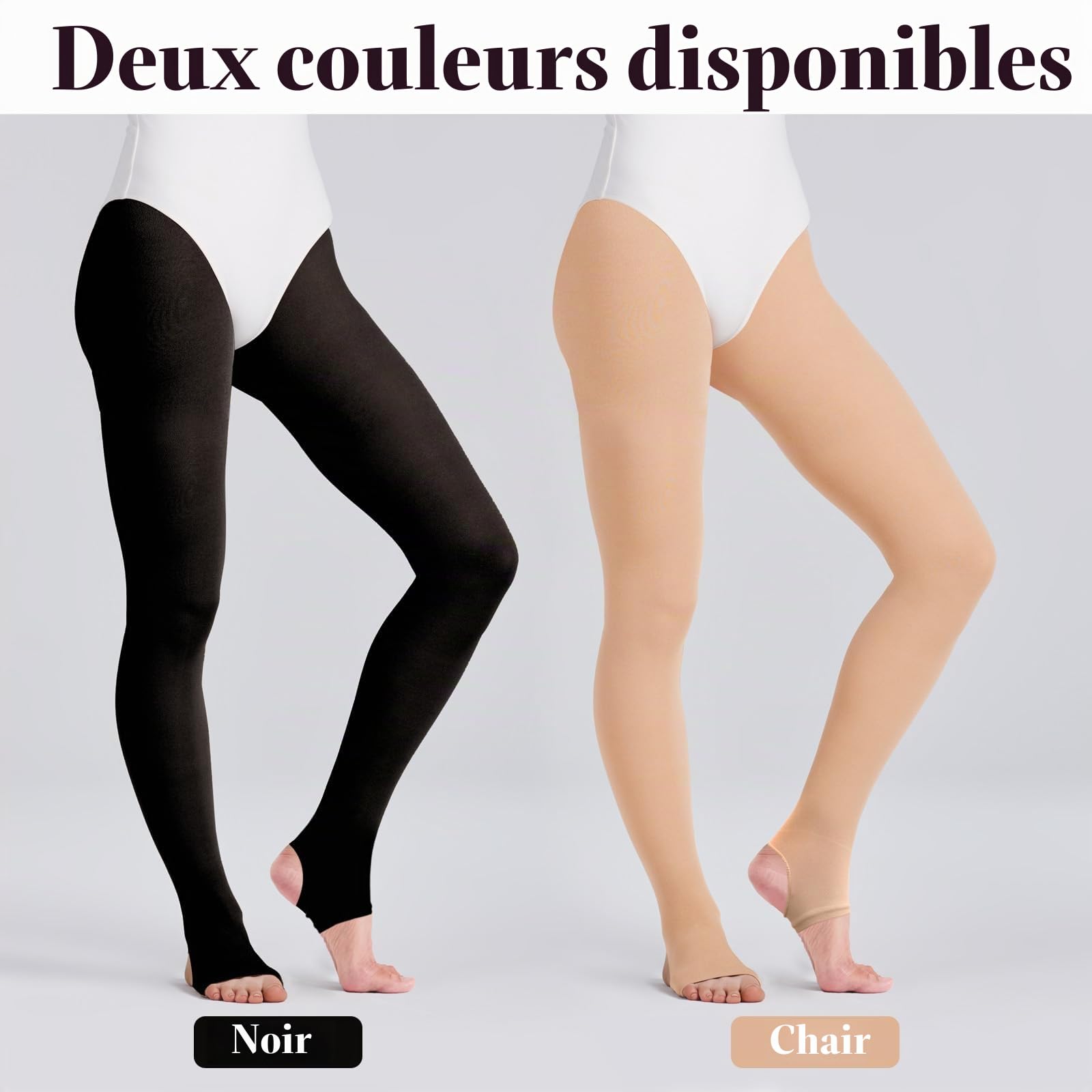 2 PCS Collant Danse Classique Fille, Collant Chair Femme pour Ballet Convient pour illes, Enfants et Adultes le Ballet le yoga la gymnastique la danse classique